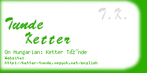 tunde ketter business card